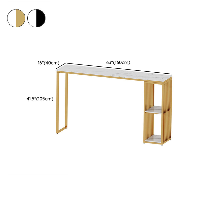 Contemporary Style Bar Table Set 1/3 Pieces Stone Bar table with Upholstered Stools
