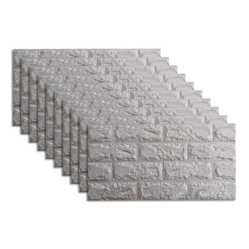 Industrial Wall Plank 3D Print Bedroom Living Room Wall Panels Set of 10