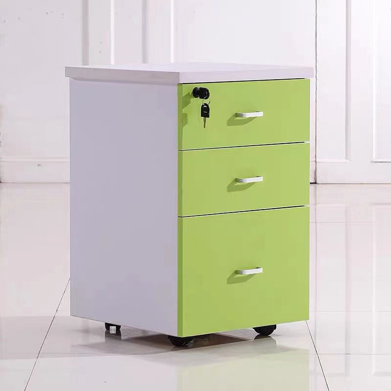 Contemporary Style Filing Cabinet Wood Vertical File Cabinet with Locking Storage