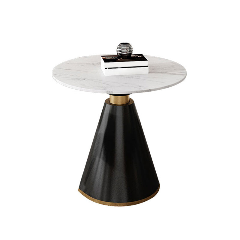 Round Dining Table with Pedestal Base Traditional Luxury Stone Top Table for Home