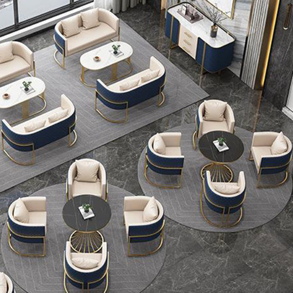 Matte Finish Stone Top Dinette Table for Home Traditional Luxury Round Dining Table