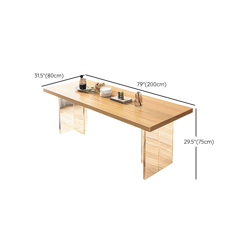 Industrial Double Pedestal Dining Table Pine Table for Dining Room Kitchen
