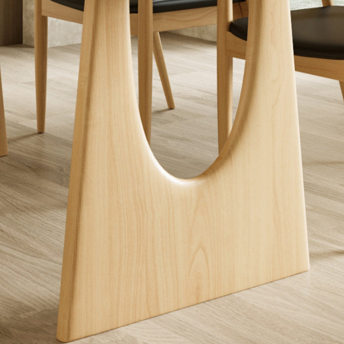 Industrial Double Pedestal Dining Table Pine Wood Table for Dining Room Cafe