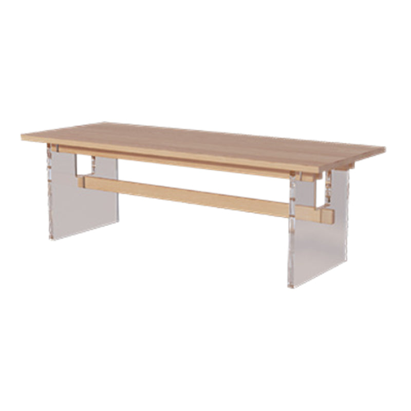 Industrial Trestle Dining Table Pine Wood Table for Dining Room