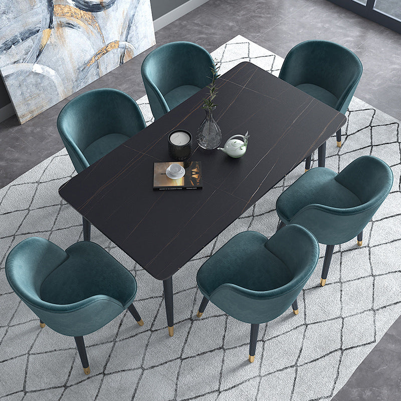 Modern 4 Legs Pedestal Dining Table Stone Table for Dining Room