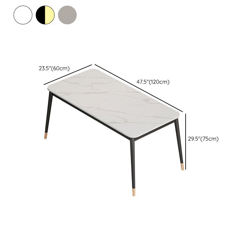 Medieval Modern Stone Dining Table with 4 Legs Pedestal Table for Dining Room