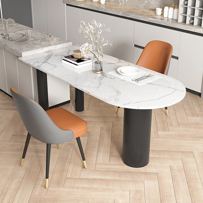 Modern Style Dining Table Stone 3 Legs Table for Dining Room