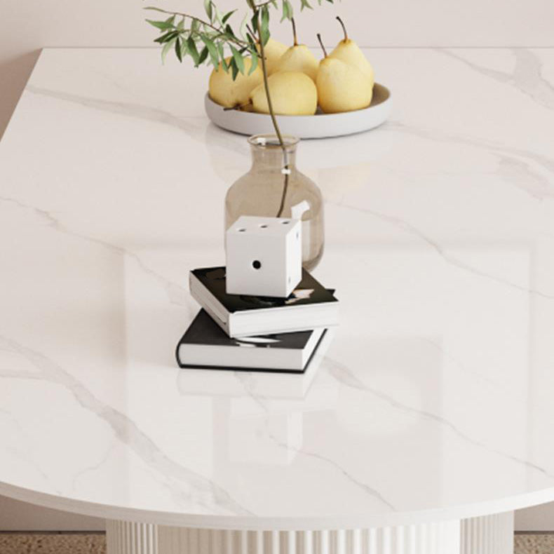 Modern Dining Table Sintered Stone Table with Wood Legs for Home Use