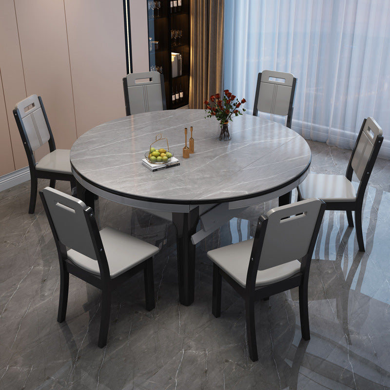 Modern Scalable Stone Dining Table 4 Legs Table for Dining Room