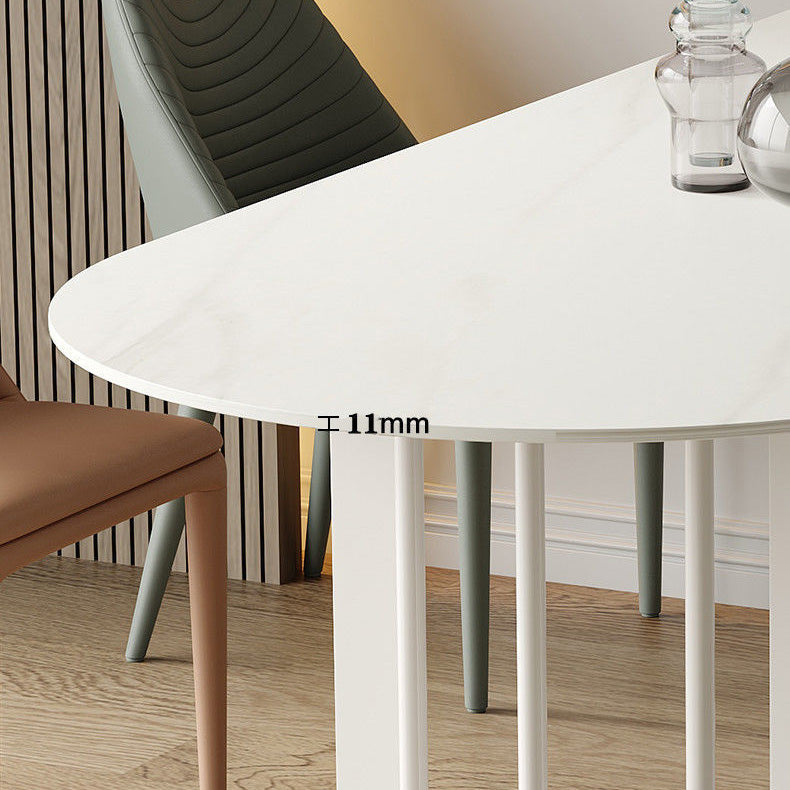 Modern Dining Table Sintered Stone Table with Metal Legs for Home Use