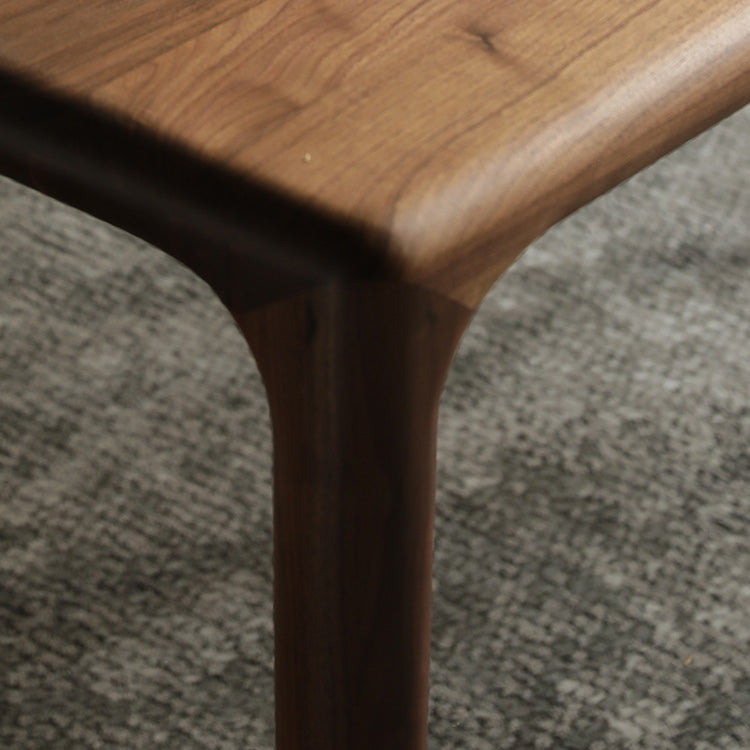 Industrial Dining Table Rectangular Table with Wooden Legs for Home Use