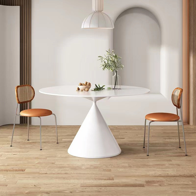 Modern Dining Round Table Sintered Stone Table with Metal Leg for Home