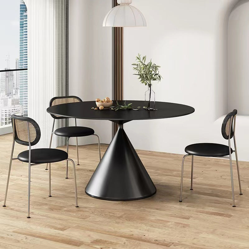 Modern Dining Round Table Sintered Stone Table with Metal Leg for Home