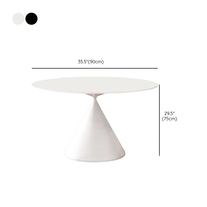 Modern Dining Round Table Sintered Stone Table with Metal Leg for Home