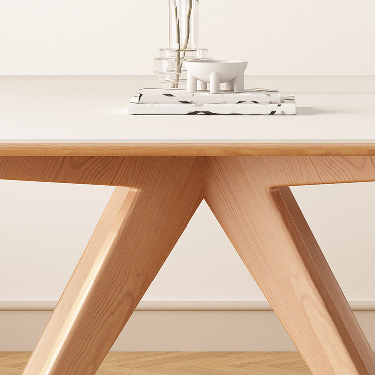 Modern Style Dining Table Stone 4 Legs Table for Dining Room