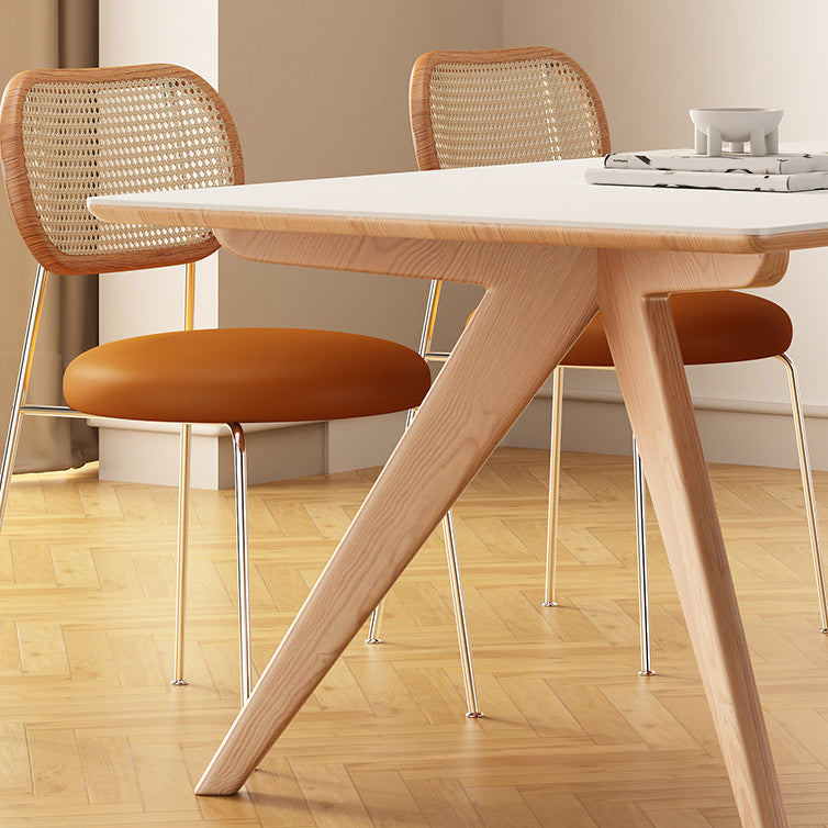 Modern Style Dining Table Stone 4 Legs Table for Dining Room