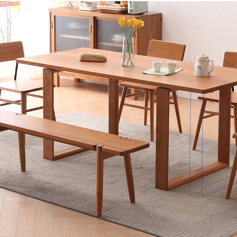 Modern Style Dining Table Rectangle Wood Top Table for Dining Room