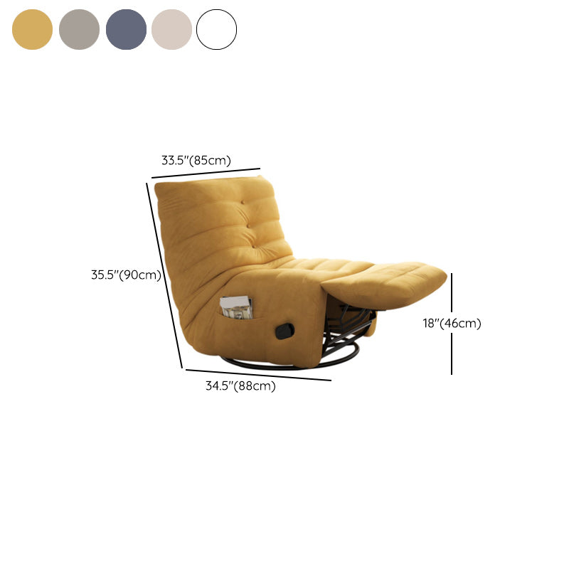 Modern Swivel Base Recliner Side Pockets Type Recliner Chair