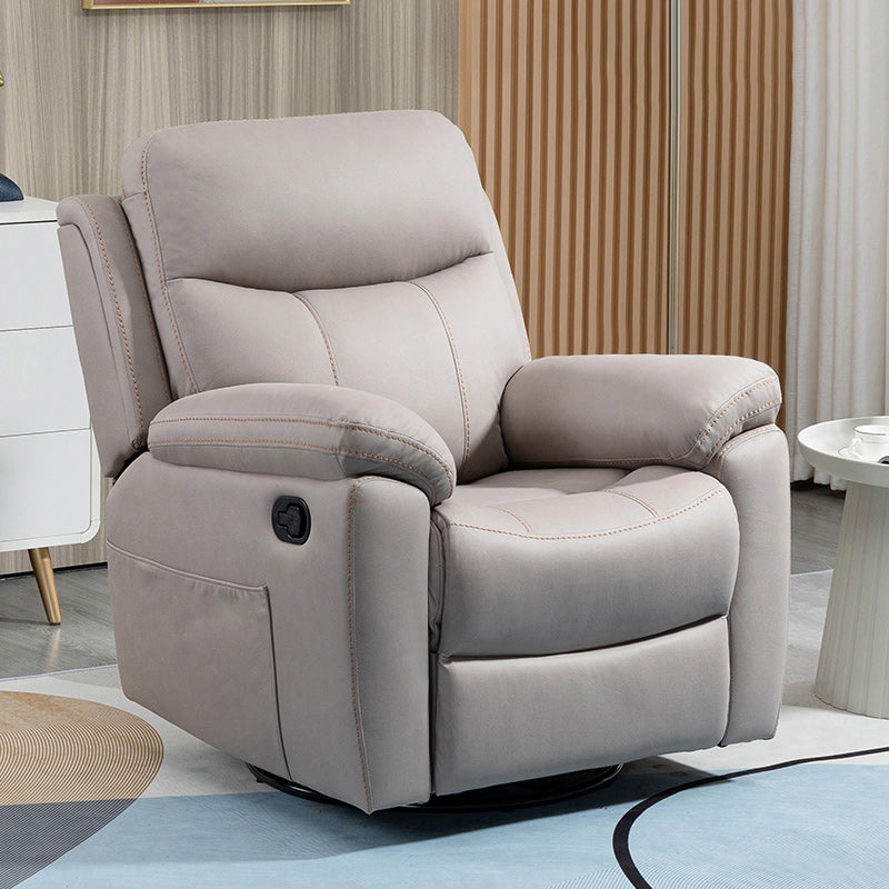 Swivel Rocker Recliner Extended Footrest Recliner Chair with Ottoman