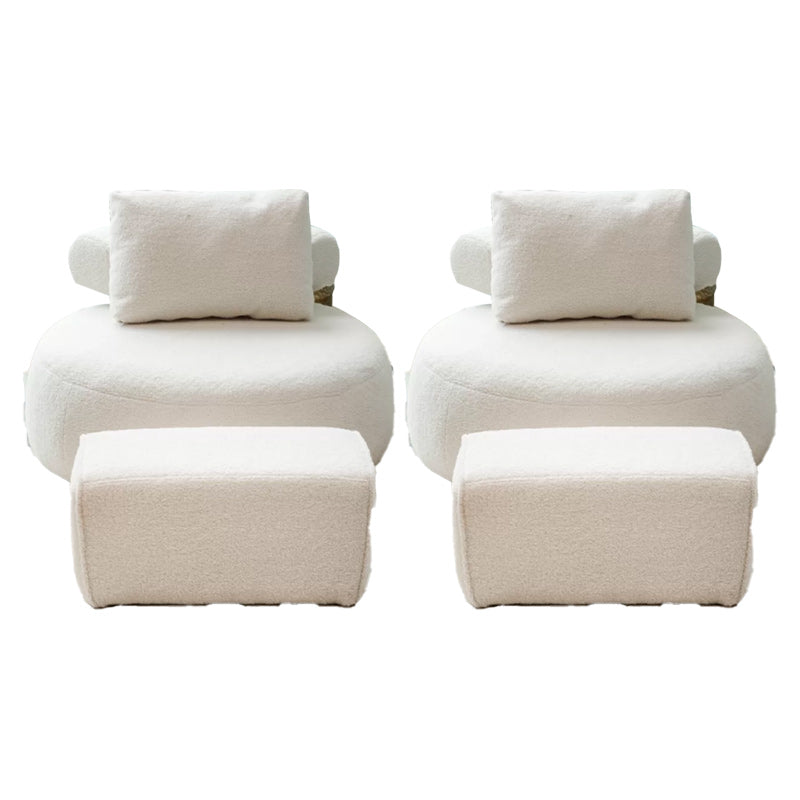 Modern Pillow Back Armless Living Room Solid Color Parsons Chair