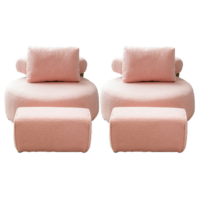 Modern Pillow Back Armless Living Room Solid Color Parsons Chair