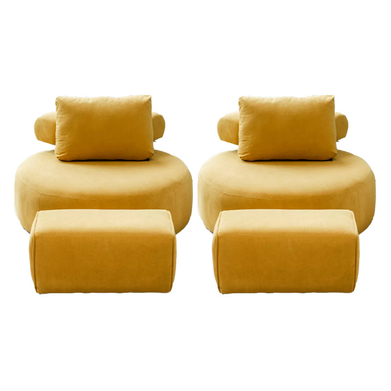 Modern Pillow Back Armless Living Room Solid Color Parsons Chair