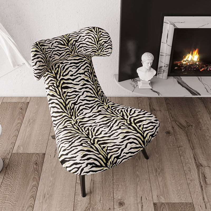 Mid-century Modern Wingback Chair Fixed Back Sled Armless Chair