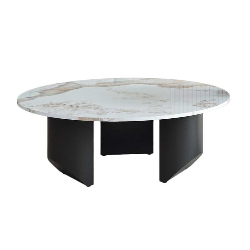Modern Slate Coffee Table Round Coffee Table for Living Room