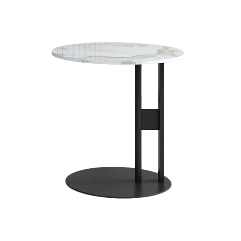 Modern Slate Coffee Table Round Coffee Table for Living Room