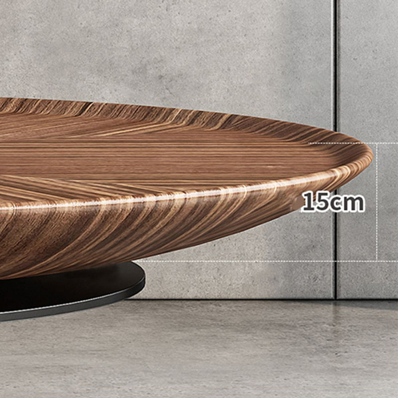 Contemporary Coffee Table Solid Wood Round Pedestal Coffee Cocktail Table