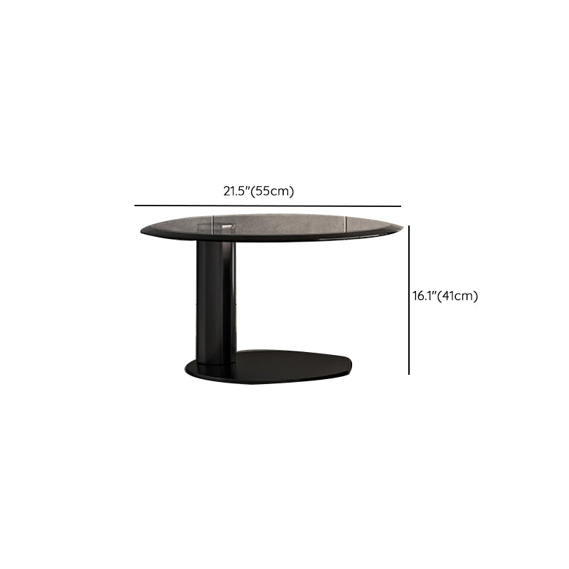 Contemporary Coffee Table Solid Wood Round Pedestal Coffee Cocktail Table