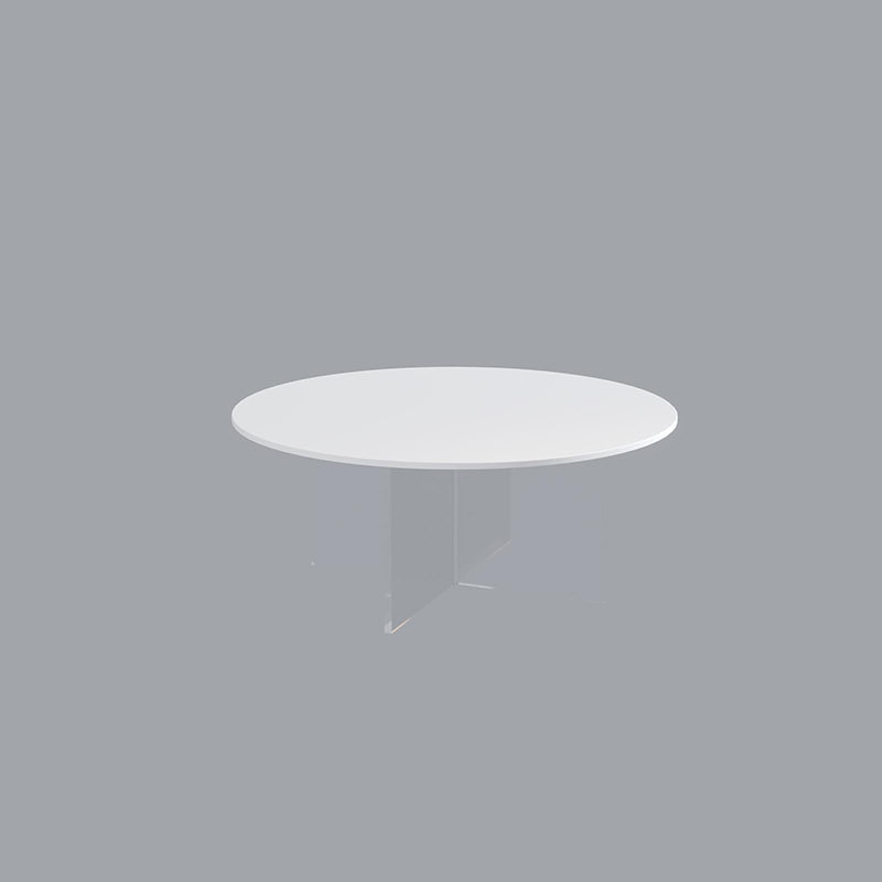 Slate and Acrylic Cocktail Table Modern White Round Coffee Table
