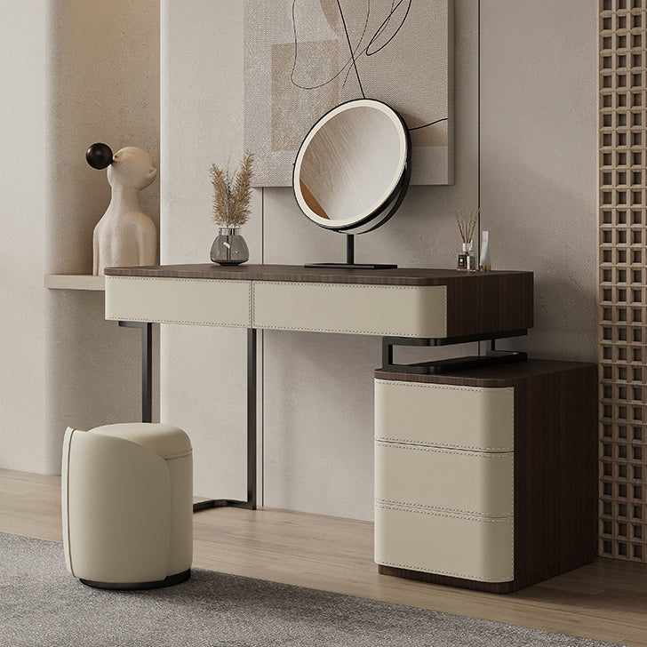 Wooden Make-up Vanity White Makeup Vanity Desk Table with Drawers