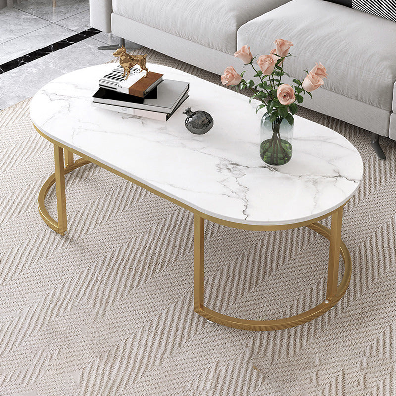 16"H Contemporary Coffee Table Single Wood Coffee Cocktail Table