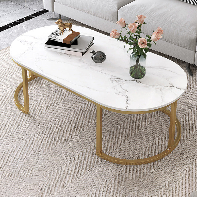 16"H Contemporary Coffee Table Single Wood Coffee Cocktail Table