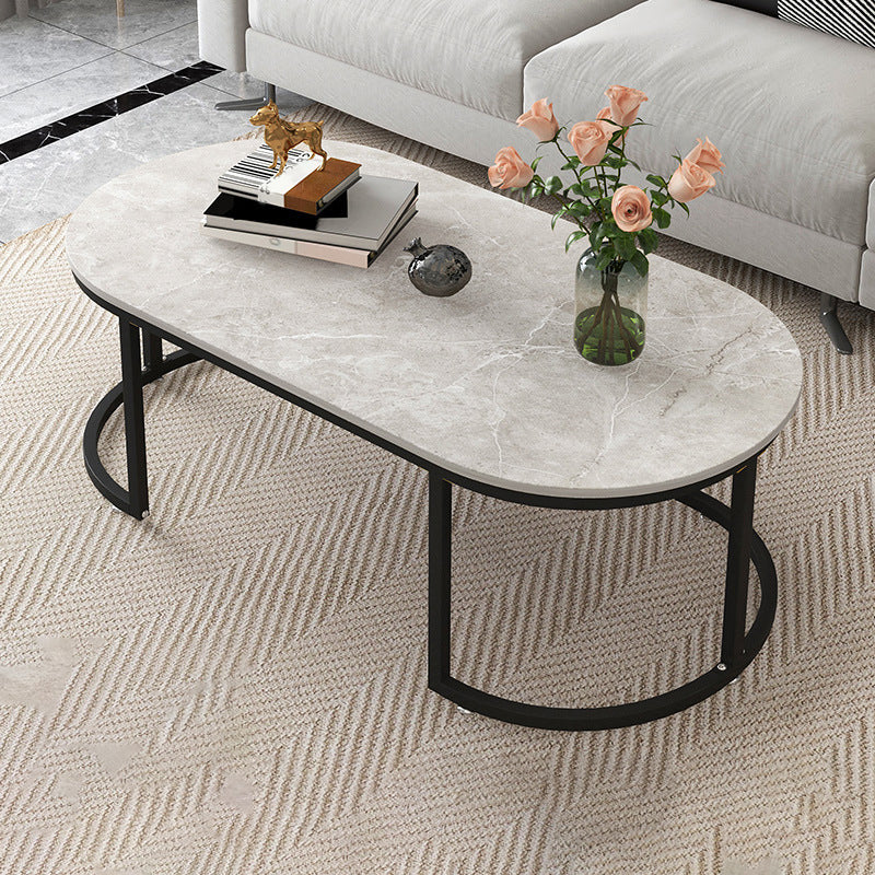 16"H Contemporary Coffee Table Single Wood Coffee Cocktail Table