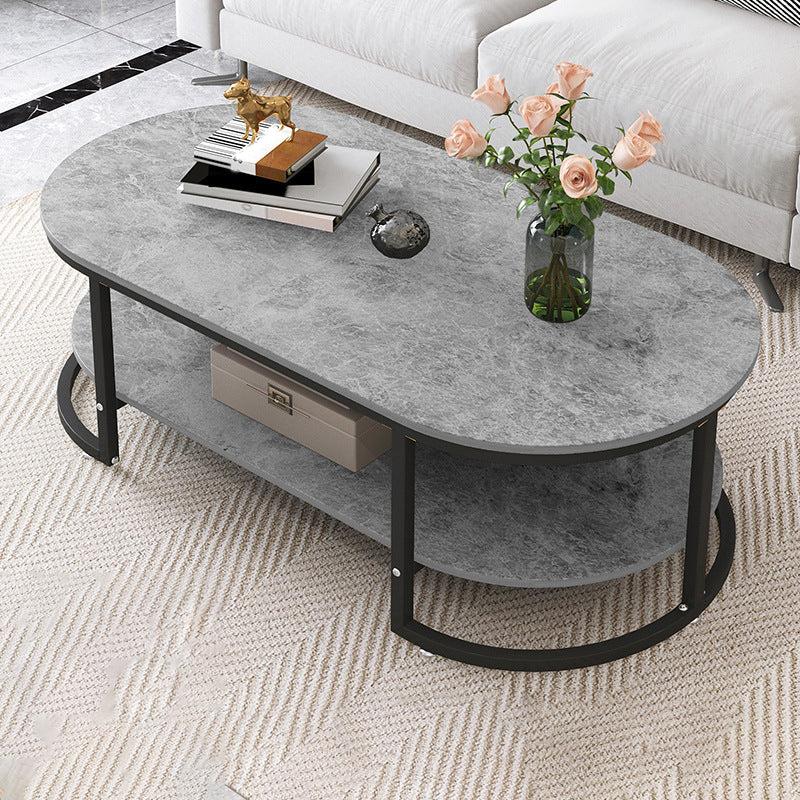 16"H Contemporary Coffee Table Single Wood Coffee Cocktail Table