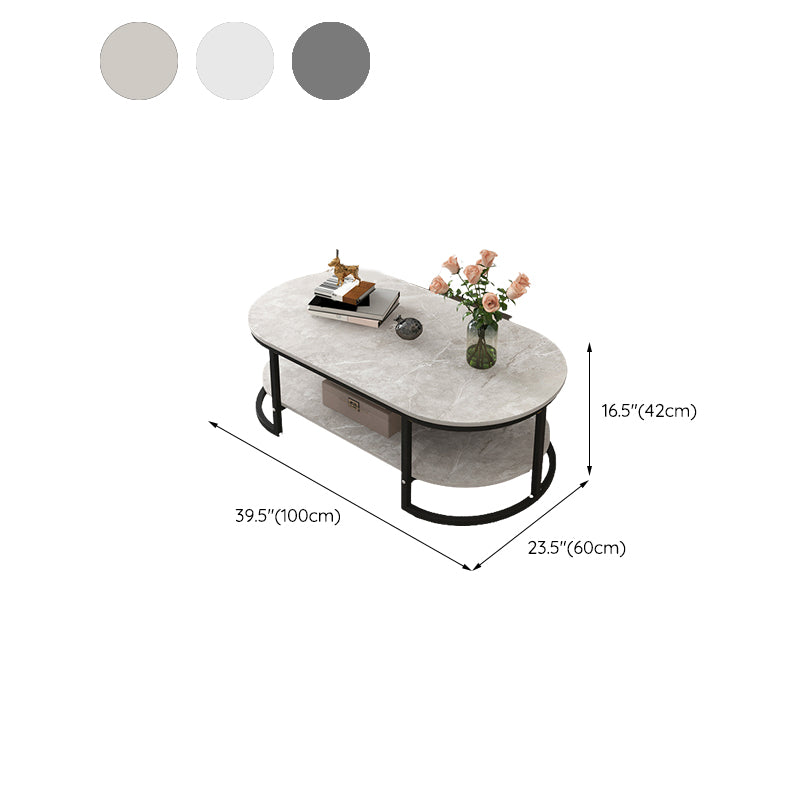 16"H Contemporary Coffee Table Single Wood Coffee Cocktail Table