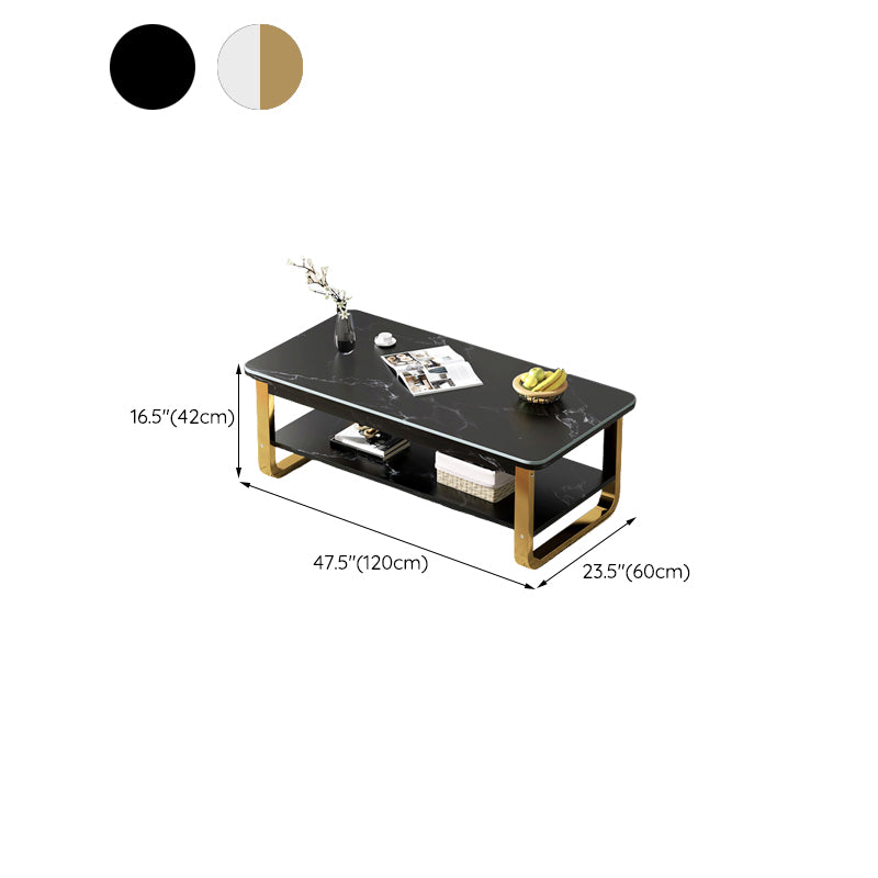 16"H Contemporary Coffee Table Single Wood Coffee Cocktail Table