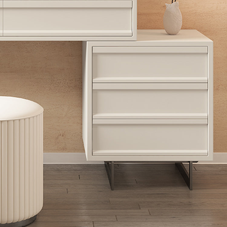 Contemporary Vanity Dressing Table in Beige with 2/5 Drawers