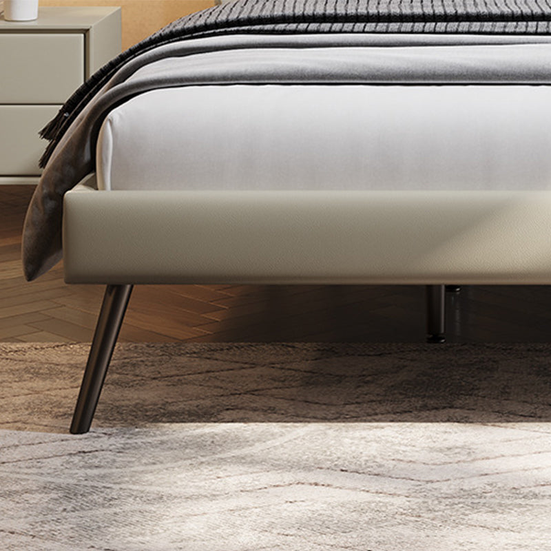 Pine Wood and Beech Slat Bed Foam Panel Modern Standard Bed Upholstered Headboard