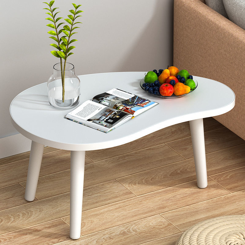 Modern Wood Side Table Bedroom No Distressing End Table with 4 Legs