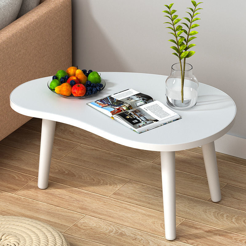 Modern Wood Side Table Bedroom No Distressing End Table with 4 Legs