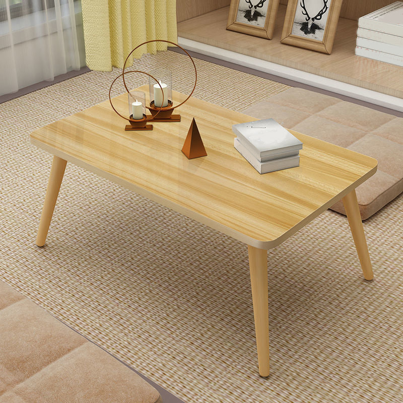 Modern Wood Side Table Bedroom No Distressing End Table with 4 Legs