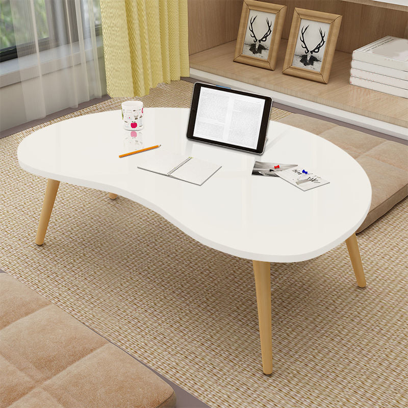 Modern Wood Side Table Bedroom No Distressing End Table with 4 Legs