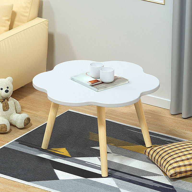 Modern Wood Side Table Bedroom No Distressing End Table with 4 Legs