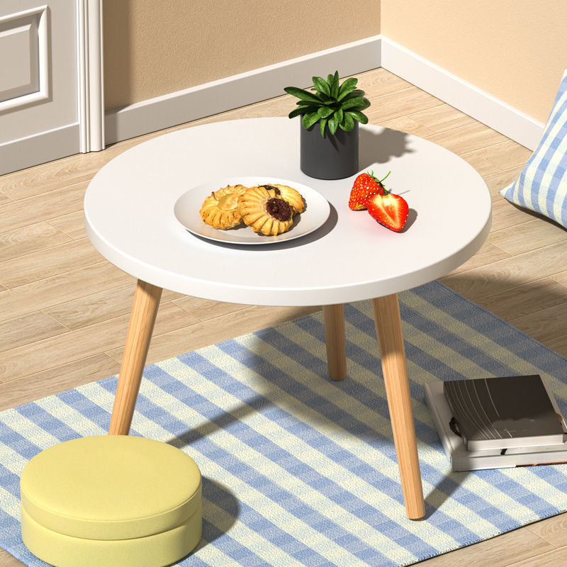Modern Wood Side Table Bedroom No Distressing End Table with 4 Legs
