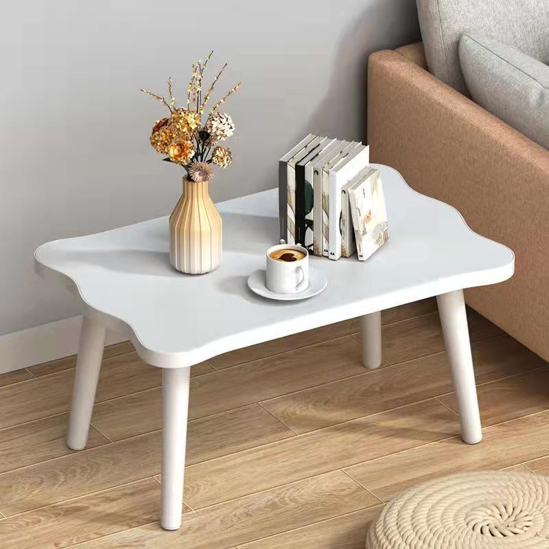 Modern Wood Side Table Bedroom No Distressing End Table with 4 Legs