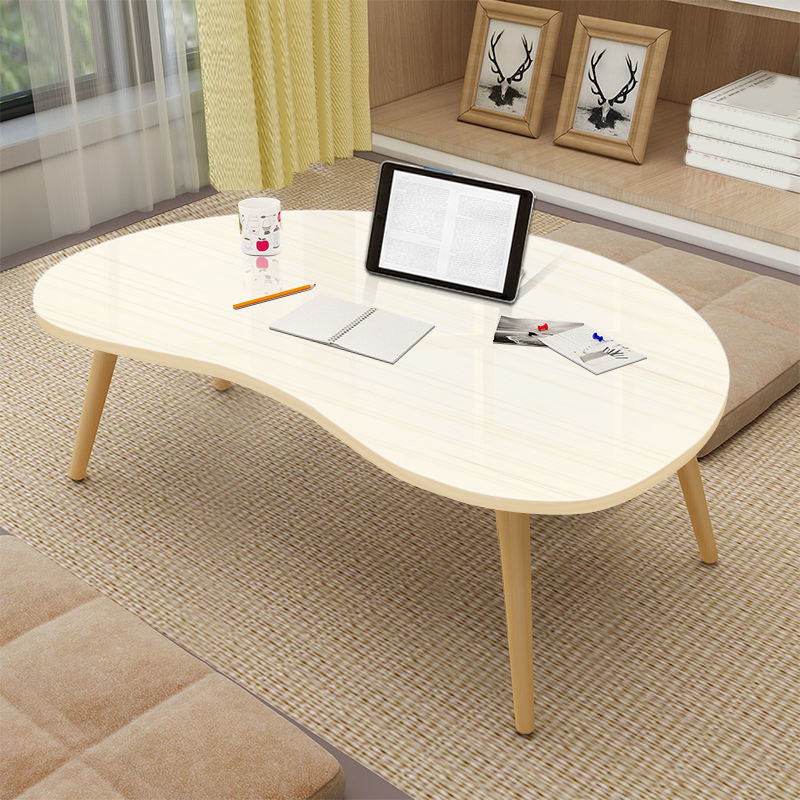 Modern Wood Side Table Bedroom No Distressing End Table with 4 Legs