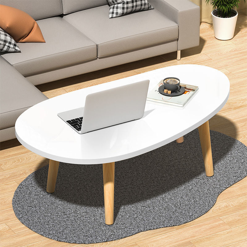 Modern Wood Side Table Bedroom No Distressing End Table with 4 Legs